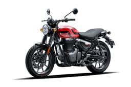 Royal Enfield Hunter 350 London Red left three quarter